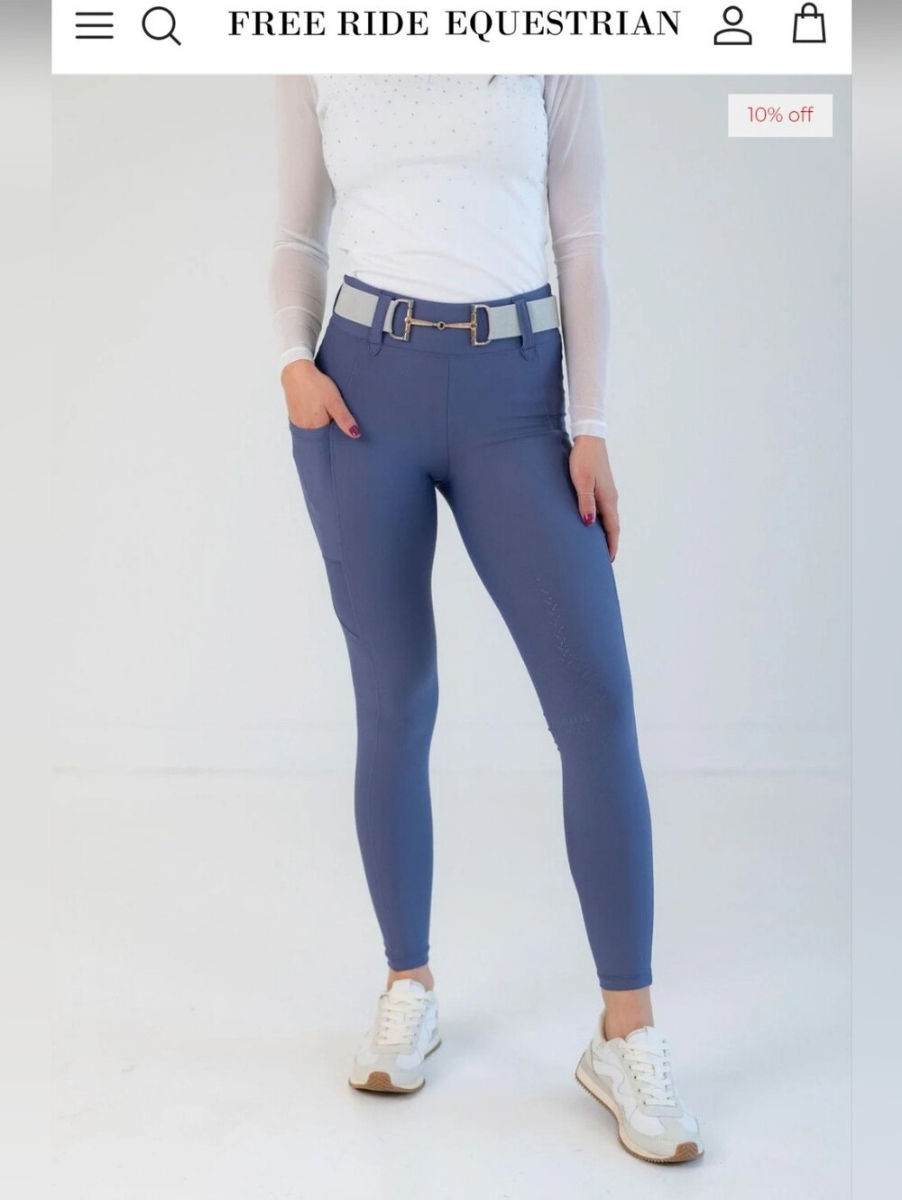 Free Ride Equestrian Seasonal Purple Pull On Full Seat Riding Tights Xl